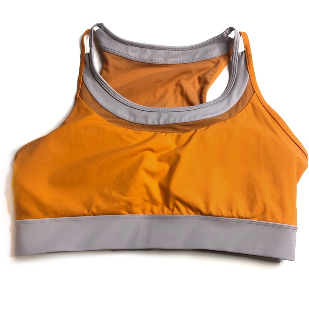 Zyia Turmeric Clasp Mesh Sports Bra Keyhole Back